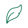 green leaf icon representing nature and sustainability with two leaves