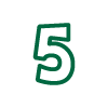number five in green color representing seven strategies for success